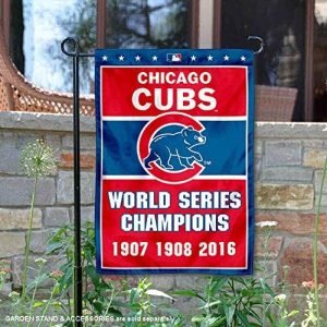 MLB Chicago Cubs 3-Time Champions Double Sided Garden Flag
