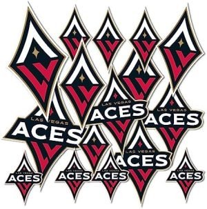 Las Vegas Aces WNBA Women's National Basketball Association Officially Licensed Sticker Vinyl Decal Laptop Water Bottle Car Scrapbook (Type 1-1)