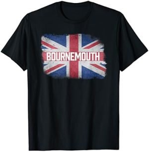Bournemouth | United Kingdom British Flag Vintage Souvenir T-Shirt