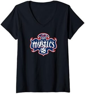 Womens WNBA Washington Mystics Fan Base V-Neck T-Shirt