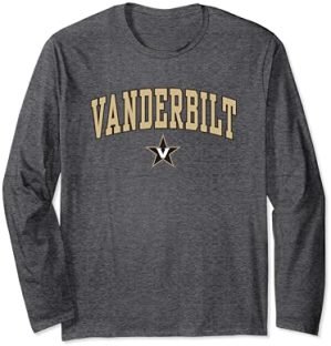 Vanderbilt Commodores Arched Officially Licensed Long Sleeve T-Shirt