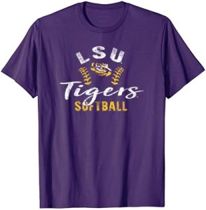 LSU Tigers Softball Vintage Purple Officially Licensed T-Shirt