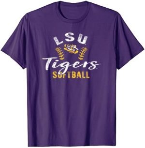 LSU Tigers Softball Vintage Purple Officially Licensed T-Shirt