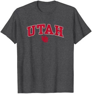 Utah Utes Arch Over Dark Heather Officially Licensed T-Shirt