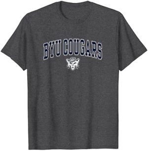 BYU Cougars Arch Over Dark Heather Officially Licensed T-Shirt