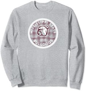Mississippi State University Bulldogs Plaid Badge Sweatshirt