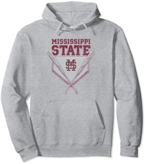 Mississippi State University Bulldogs Baseball Plate Pullover Hoodie