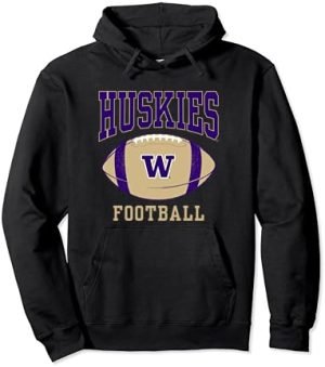 University of Washington Huskies Football Ball Pullover Hoodie