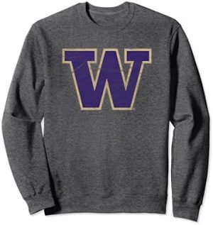 Huskies Distressed Primary Logo Sweatshirt