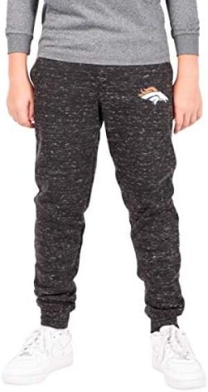 Ultra Game Boys' NFL Black Snow Fleece Jogger Sweatpants