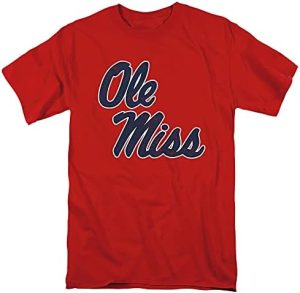 University of Mississippi Official Distressed Primary Unisex Adult T Shirt