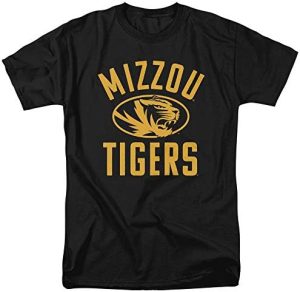 University of Missouri Official One Color Mizzou Tigers Logo Unisex Adult T Shirt