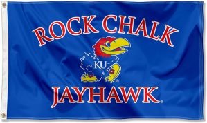 Kansas Rock Chalk KU University Large College Flag