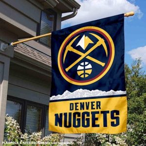 Denver Nuggets Pickaxe Logo Double-Sided House Banner Flag