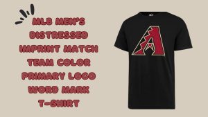 MLB Men’s Distressed Imprint Match Team Color Primary Logo Word Mark T-Shirt