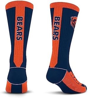 For Bare Feet NFL Chicago Bears MVP Crew Sock