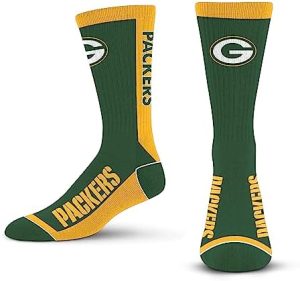 For Bare Feet MVP Crew Sock NFL Large