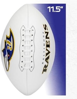 Franklin Sports NFL Autograph Football – White Panel Souvenir Football for Autographs
