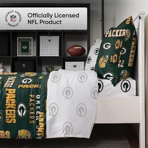 FOCO NFL Green Bay Packers Bed in a Bag Comforter Sheets Pillow Cases Bedding 5-Piece Set