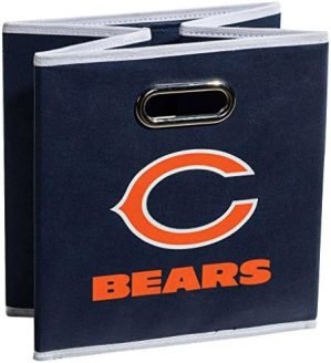Franklin Sports NFL Chicago Bears Storage Bins – Collapsible Cube Container – 11″x11″