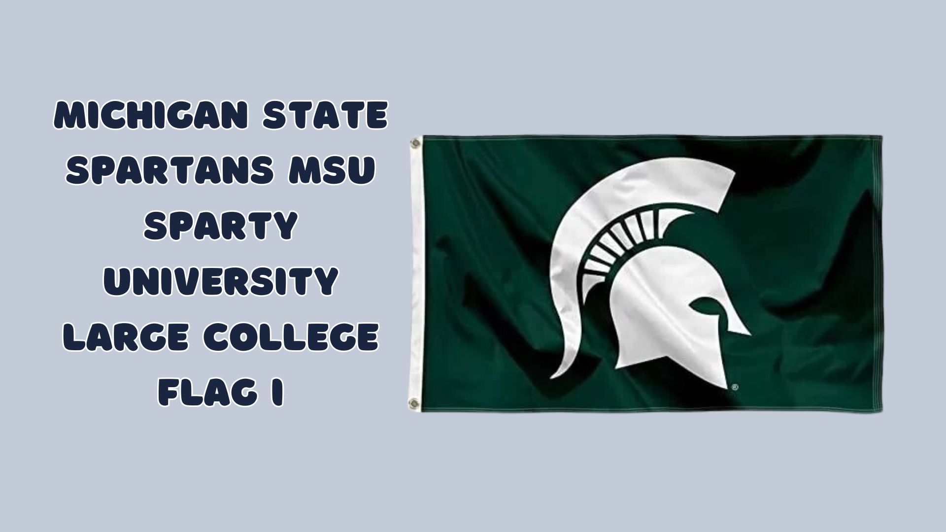 Michigan State Spartans MSU Sparty University Large College Flag