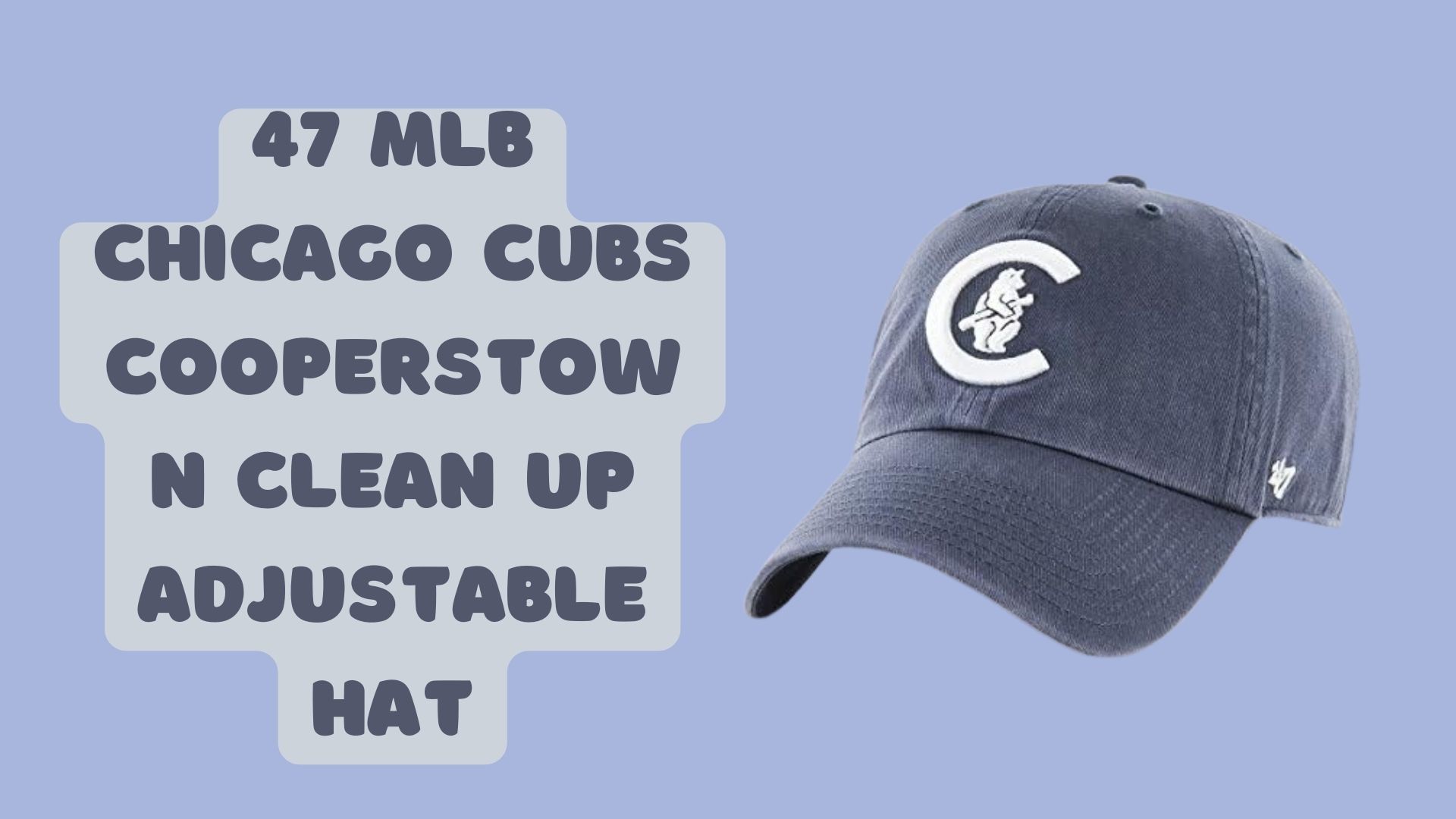 47 MLB Chicago Cubs Cooperstown Clean Up Adjustable Hat