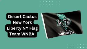 Desert Cactus New York Liberty NY Flag Team WNBA Women's National Basketball Association 100% Polyester Indoor Outdoor 3 feet x 5 feet Flag