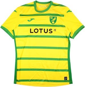 Norwich City FC Mens Home Football Shirt 2023-24 XXL Yellow, Yellow, XX-Large