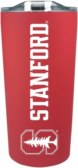 Campus Colors NCAA Stainless Steel Tumbler perfect for Gameday - 18 oz - Double Walled - Keeps Drinks Perfectly Insulated (Stanford Cardinal - Cardinal)
