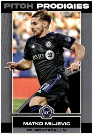 2023 Topps MLS #172 Matko Miljevic Pitch Prodigies CF Montreal Major League Soccer Base Trading Card