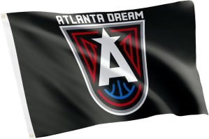 Desert Cactus Atlanta Dream Team Flags WNBA Women's National Basketball Association 100% Polyester Indoor Outdoor 3x5 feet Flags (Dark Grey)