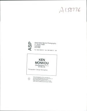 Vintage photo of Ken Monkou, former footballer of Southampton F.C.