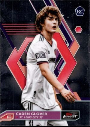 2023 TOPPS FINEST MLS #21 CADEN GLOVER RC ST. LOUIS CITY SC SOCCER OFFICIAL TRADING CARD OF MLS
