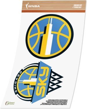 Desert Cactus Chicago Sky WNBA Women's National Basketball Association Officially Licensed Sticker Vinyl Decal Laptop Water Bottle Car Scrapbook (4 Inch)