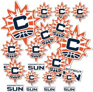 Desert Cactus Connecticut Sun WNBA Women's National Basketball Association Officially Licensed Sticker Vinyl Decal Laptop Water Bottle Car Scrapbook (Type 1-1)