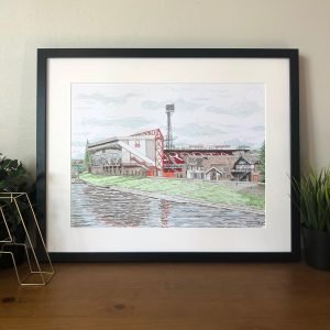 Nottingham Forest - The City Ground Stadium - Tricky Trees - Forest - Notts -Print - Wall Art - English Football - Football Art - Footy Fans - Poster - Soccer