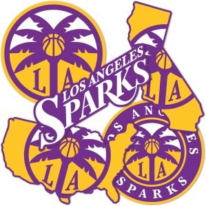 Los Angeles Sparks WNBA Women's National Basketball Association Officially Licensed Sticker Vinyl Decal Laptop Water Bottle Car Scrapbook (Type 2-2)