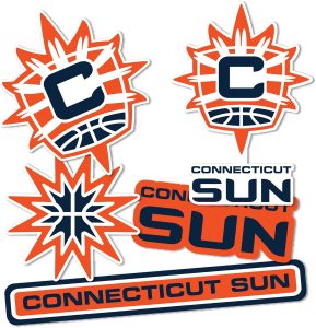 Connecticut Sun WNBA Women's National Basketball Association Officially Licensed Sticker Vinyl Decal Laptop Water Bottle Car Scrapbook (Type 2)