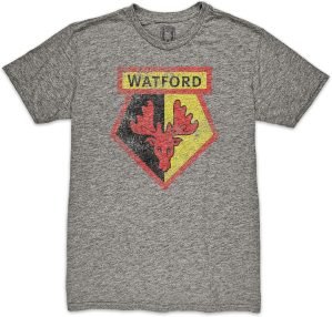 Watford FC Crest Vintage Tri-Blend T-Shirt - Grey