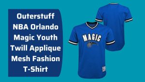 Stylish and Comfortable: Outerstuff NBA Orlando Magic Youth Twill Applique Mesh Fashion T-Shirt