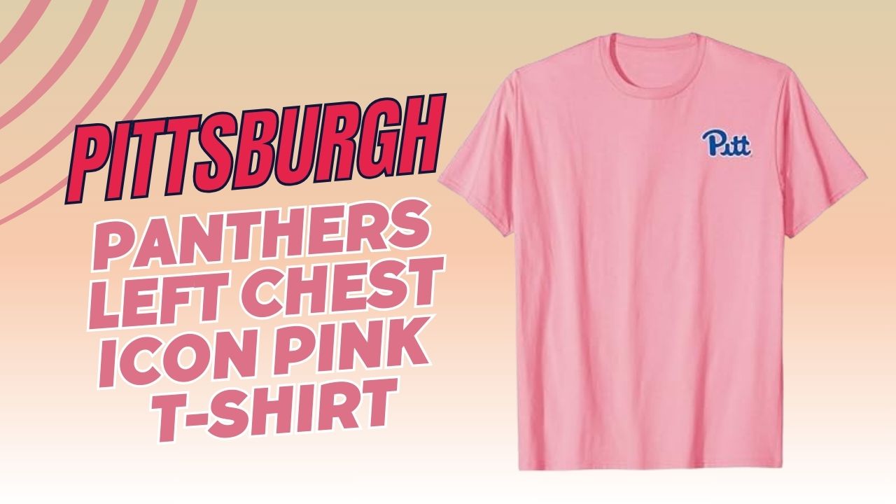 Pittsburgh Panthers Left Chest Icon Pink T-Shirt