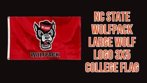 NC State Wolfpack Large Wolf Logo 3x5 College Flag