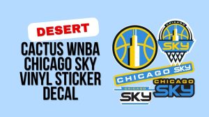 Desert Cactus WNBA Chicago Sky Vinyl Sticker Decal