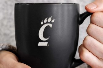 Rico Industries NCAA Cincinnati Bearcats 15oz Matte Black Bistro Mug