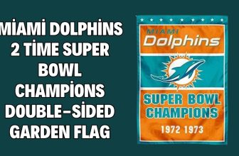 Miami Dolphins 2 Time Super Bowl Champions Double-Sided Garden Flag