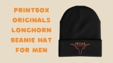 Stay Warm and Show Your Support with Printbox Originals Longhorn Beanie Hat for Men