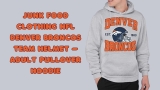 Stay Warm and Stylish with the Junk Food Clothing NFL Denver Broncos Team Helmet – Adult Pullover Hoodie