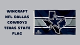 Show Your Team Spirit with the WinCraft NFL Dallas Cowboys Texas State Flag Outdoor Indoor 3×5 Foot Banner.