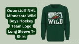 Show Your Team Spirit: Outerstuff NHL Minnesota Wild Boys Hockey Team Logo Long Sleeve T-Shirt