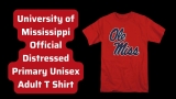 Fashion Spotlight: The Appeal of University of Mississippi’s Distressed Primary Unisex Adult T-Shirt